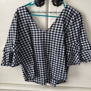 Plaid cowgirl crop top